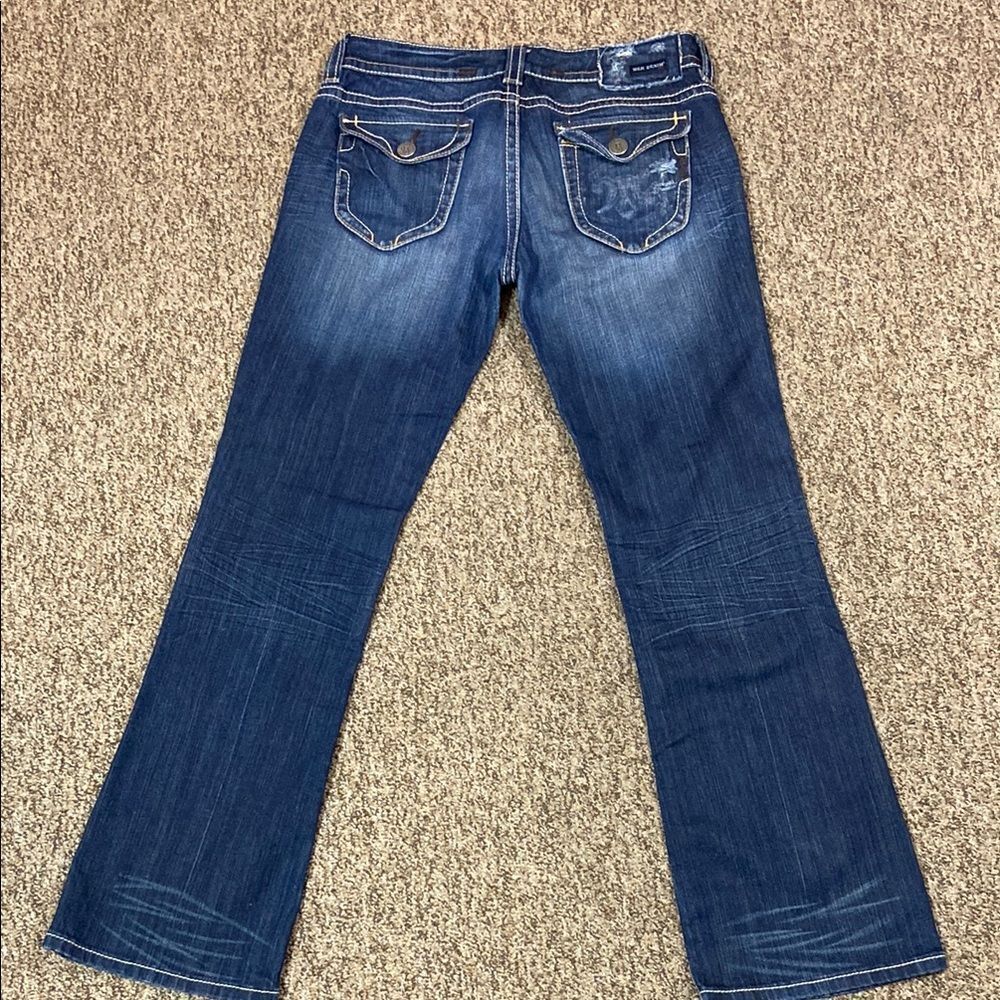 MEK DENIM USA Boot Cut Makeover Essentials Blue Flare Wide Leg Denim Size 30X32